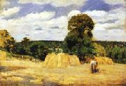 Camille Pissarro The Harvest at Montfoucault Norge oil painting reproduction